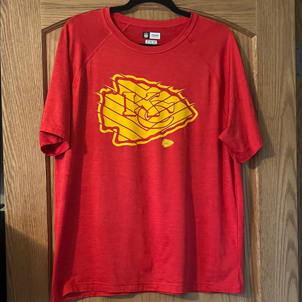 Kansas City Chiefs Vibrant Red Tee with Yellow Logo